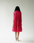 Panel mid-length shirt dress