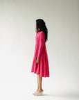 Panel mid-length shirt dress