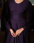 Purple Cowl Dress