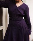Jay Deep Purple Crinkle Dress