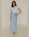 Baby Blue Wrap Dress