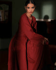 Burgundy Cowl Dress