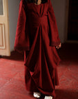 Mini Burgundy Cowl kaftan