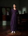 Purple Cowl Dress