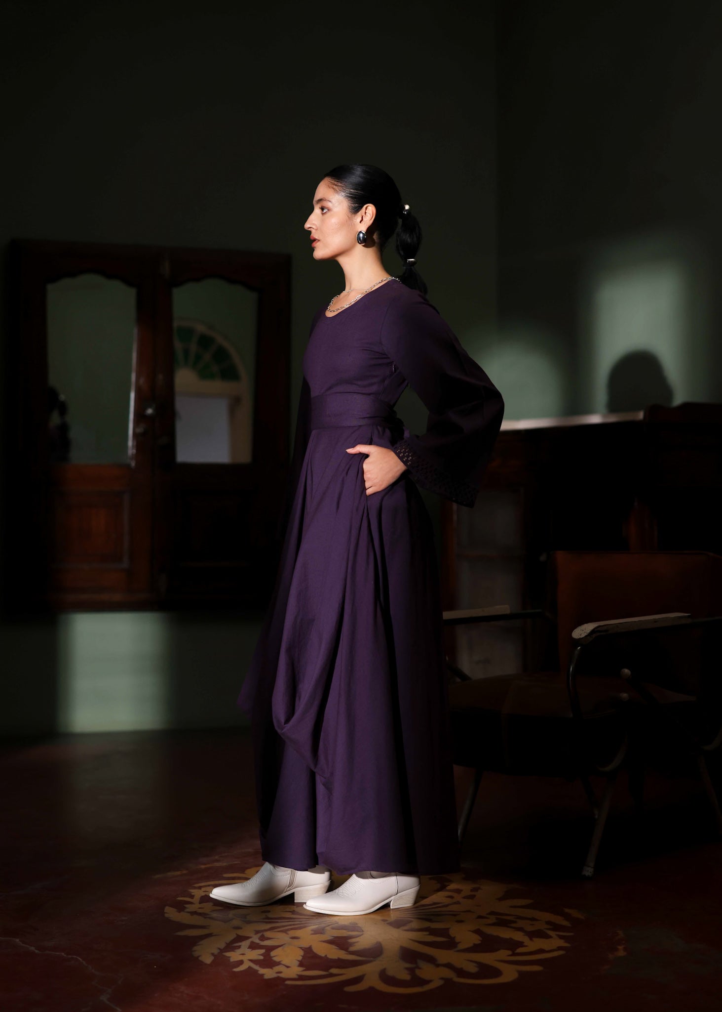purple cowl dress Purple Cowl Neck Silk Satin Midi Length Slip Dress,bias Cut Adjustable  Spaghetti Straps,date,bridesmaid Violet Grape Amethyst Lavender Plum