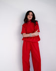 Dual Co-ord - Red/Pink