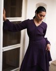 Jay Deep Purple Crinkle Dress
