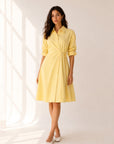 Soléa Shirt Dress - Lemon Butter