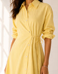 Soléa Shirt Dress - Lemon Butter