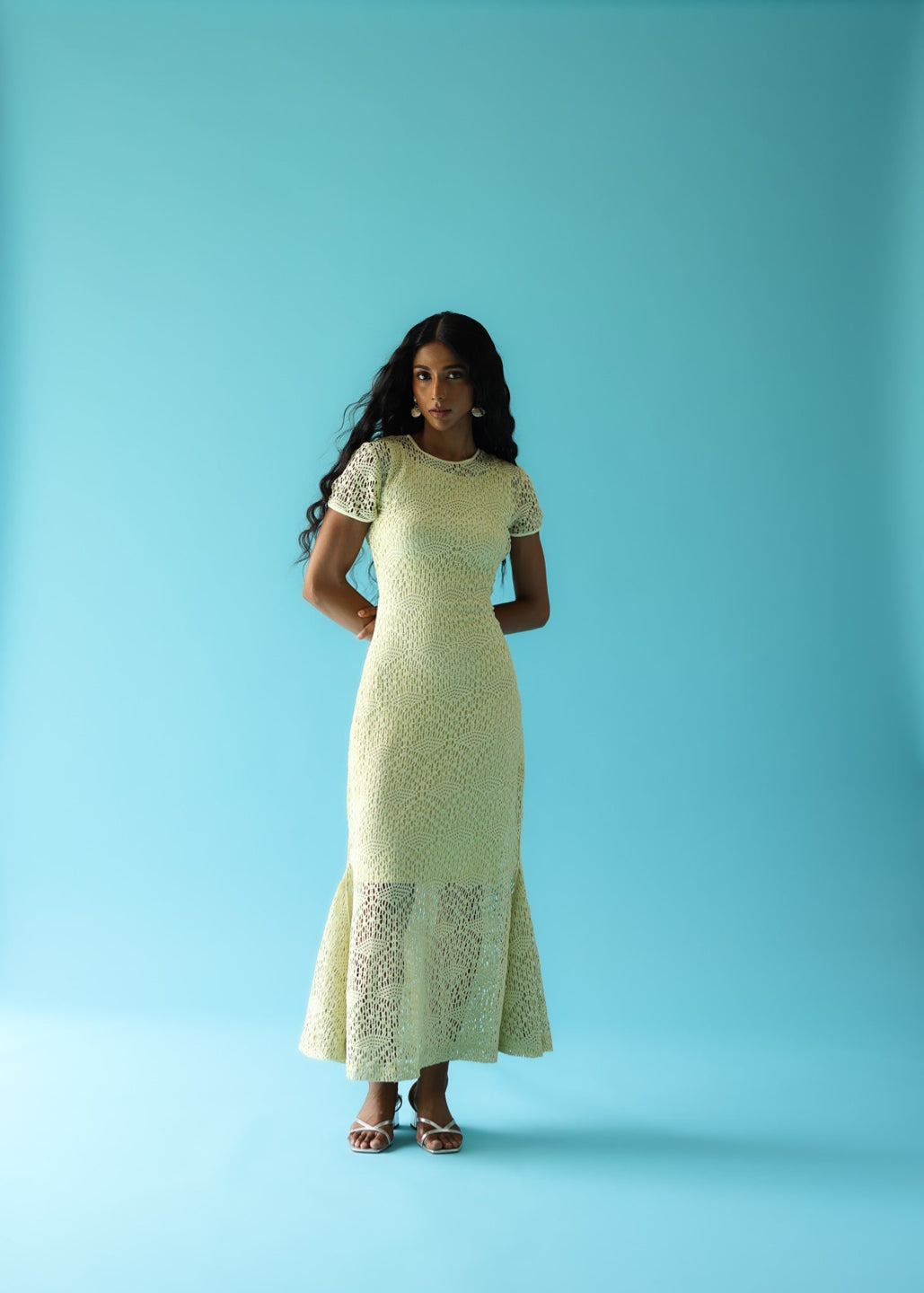 Lime Mermaid Knit Dress