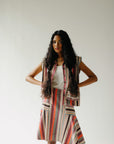Jacket and skirt set in stripe tweed