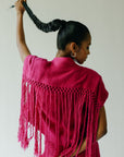 Crochet tassel crinkle Jacket