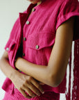 Crochet tassel crinkle Jacket