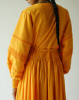 Wrap maxi dress in mango orange