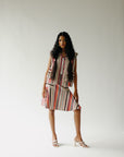 Jacket and skirt set in stripe tweed