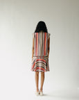 Jacket and skirt set in stripe tweed