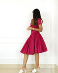La nature Pink Gathered Dress