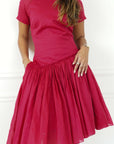 La nature Pink Gathered Dress