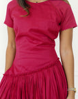 La nature Pink Gathered Dress