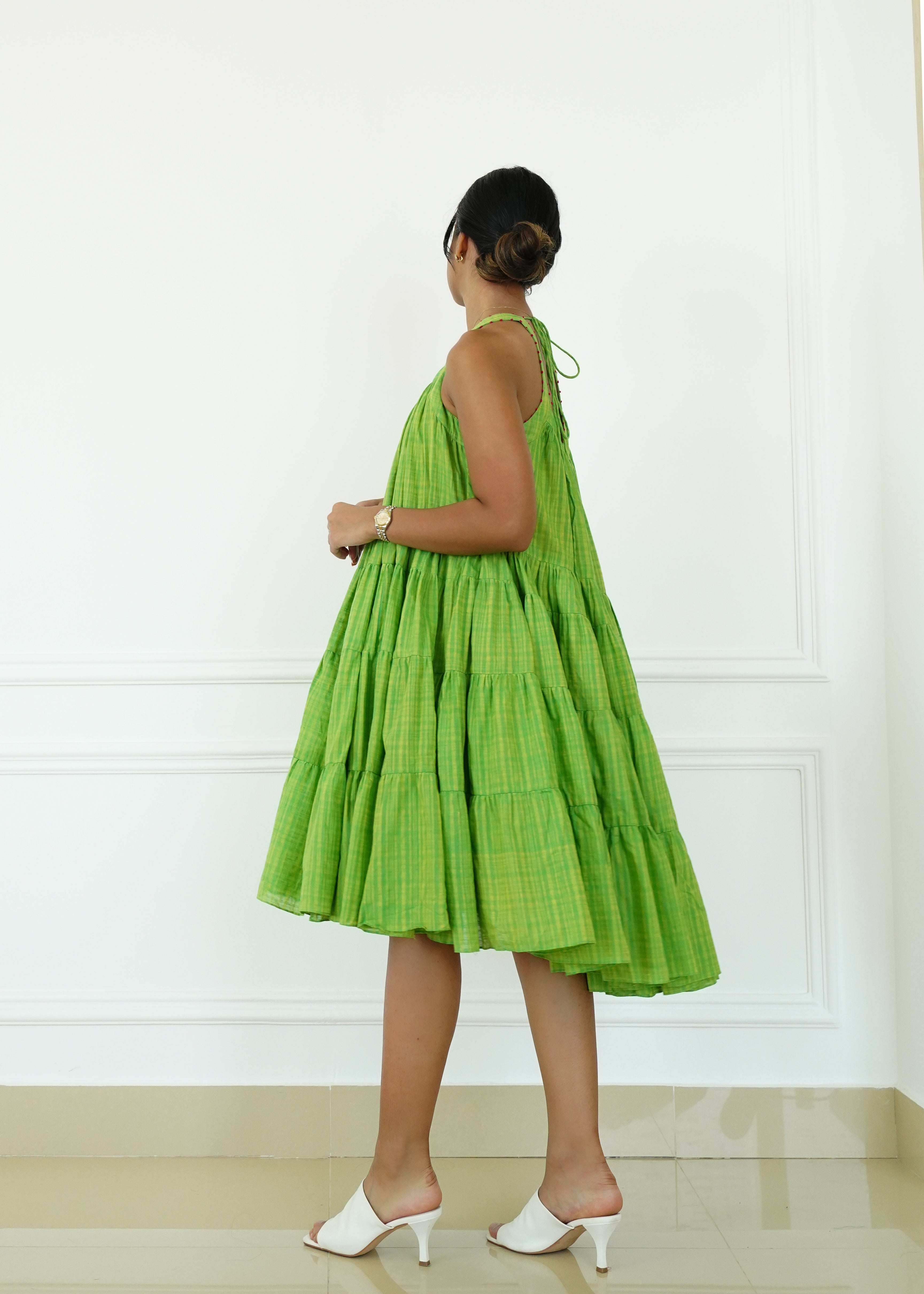 Voluminous Green Dress – Phūla