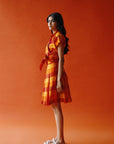 La Terre orange Checks Set