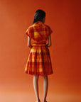 La Terre orange Checks Set