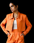 Crossed Cargo Pants - Ginger Orange