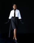 Drape Pencil Skirt - Shadow Grey