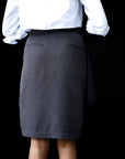 Drape Pencil Skirt - Shadow Grey