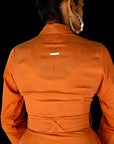 Drape Shirt Dress - Ginger Orange