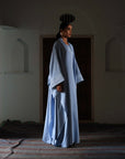 Sky Blue Self-checkered Kaftan