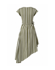 Olive Stripes Flow Dress - PREORDER