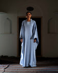 Sky Blue Self-checkered Kaftan