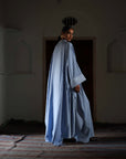 Sky Blue Self-checkered Kaftan