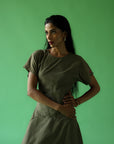 Bodice Khaki Dress