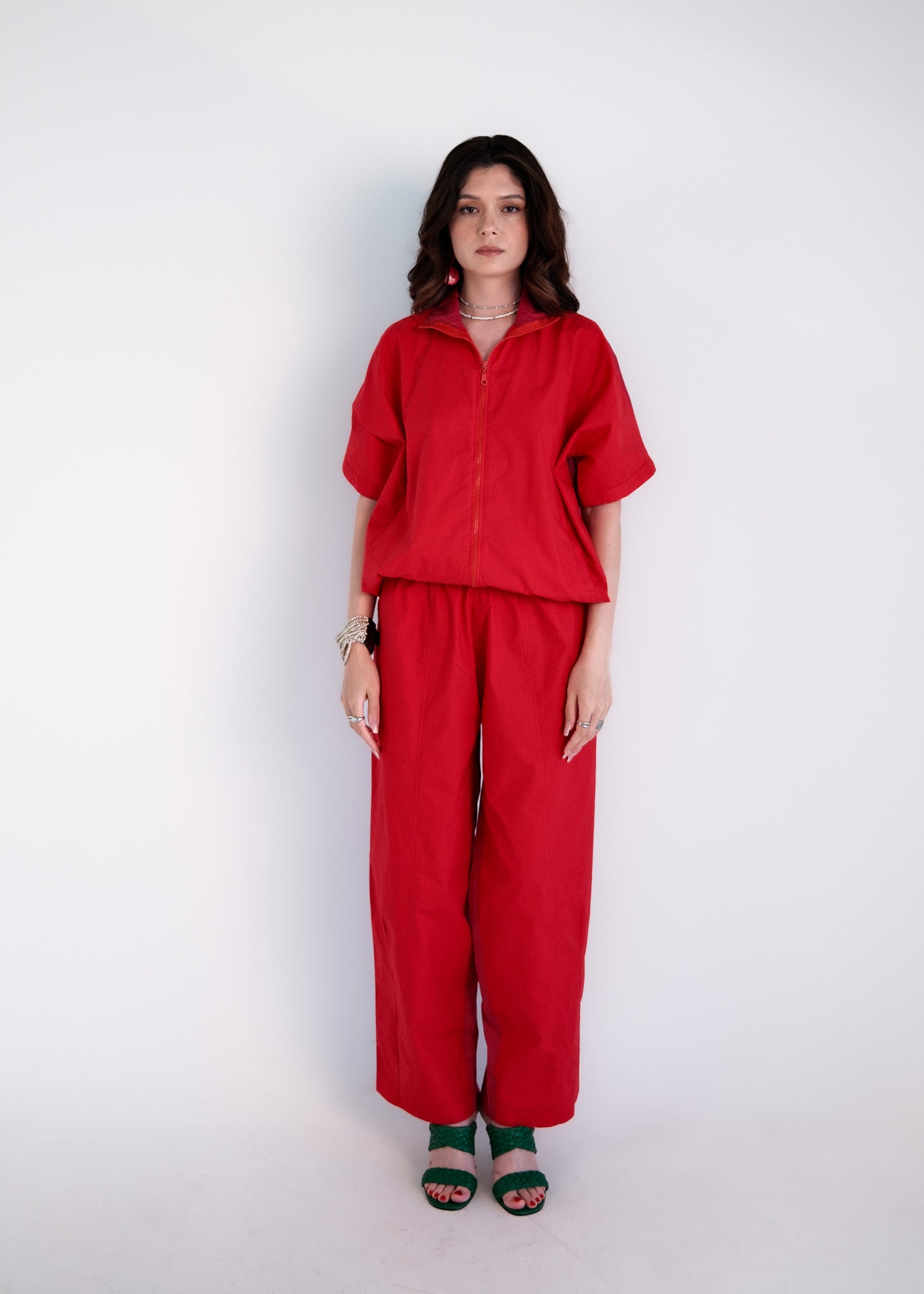 Dual Co-ord - Red/Pink