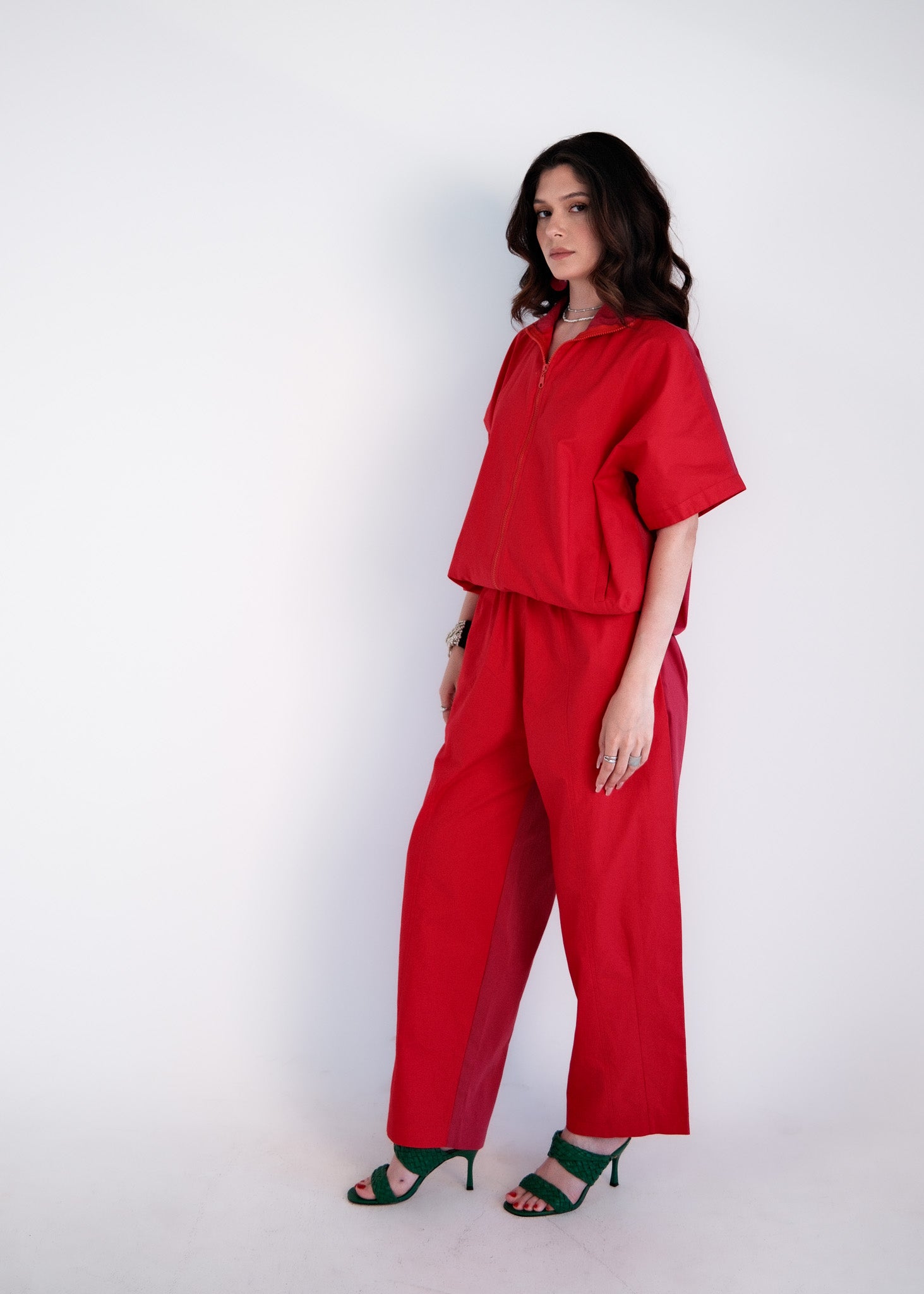 Dual Co-ord - Red/Pink