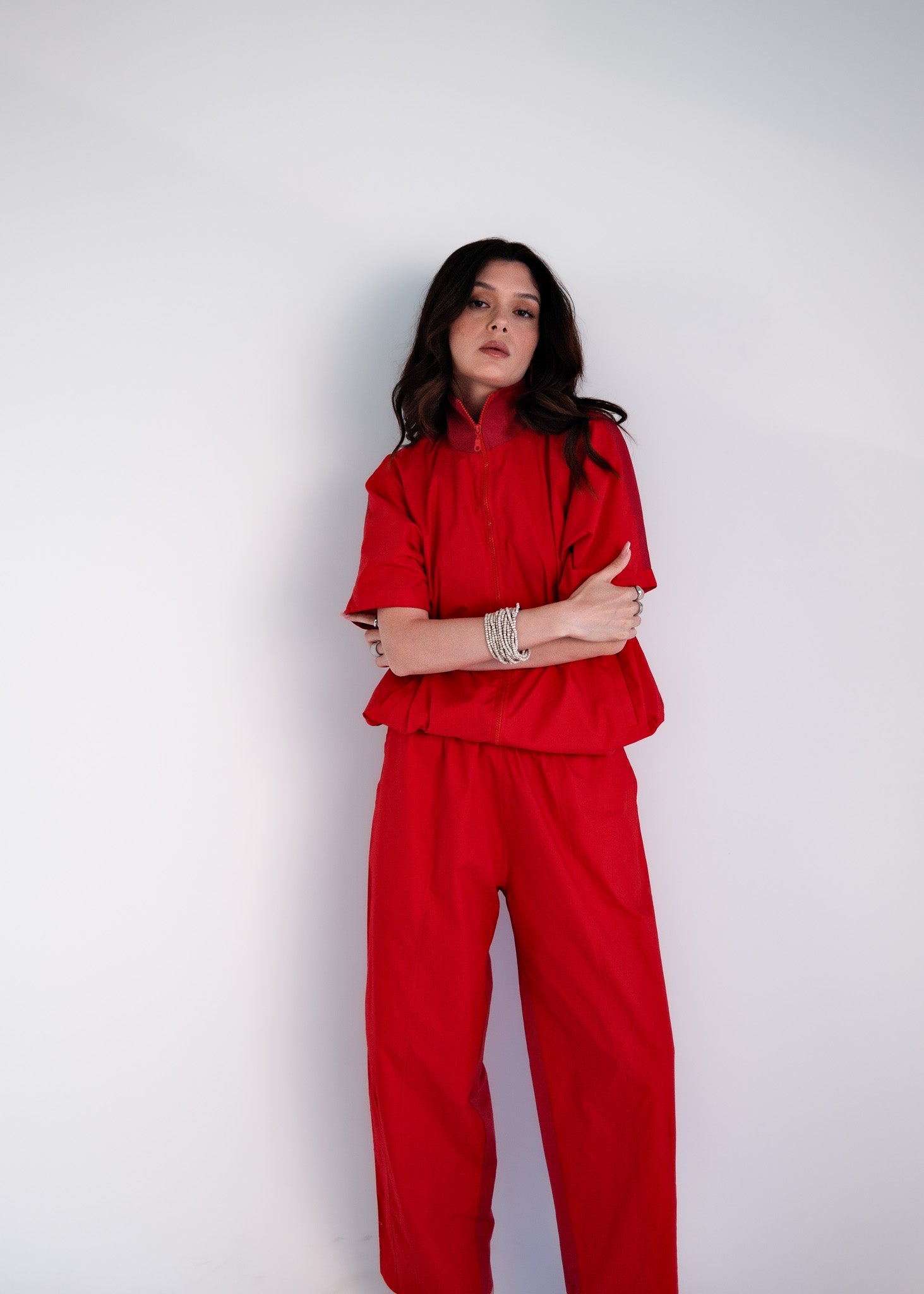 Dual Co-ord - Red/Pink