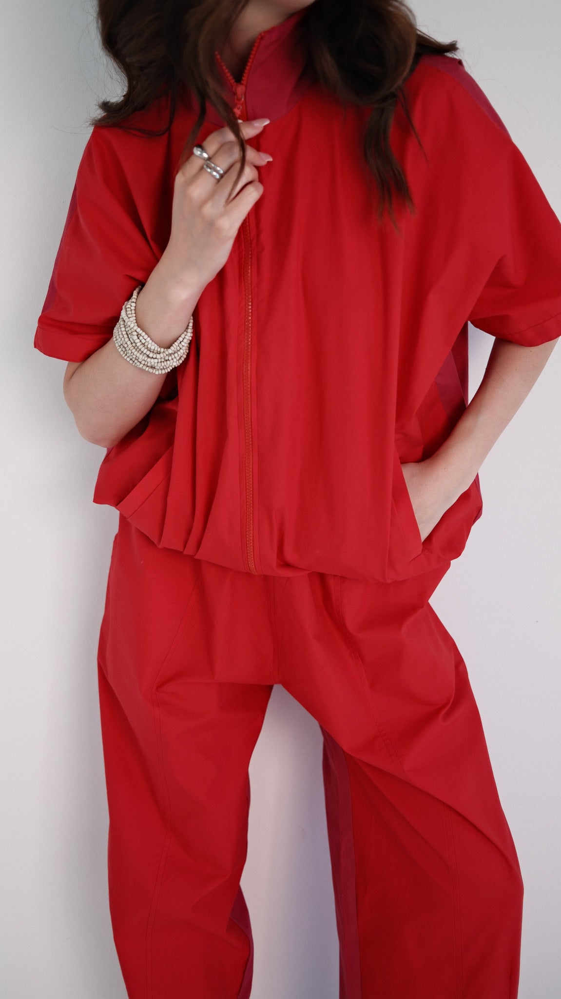 Dual Co-ord - Red/Pink