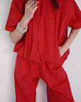 Dual Co-ord - Red/Pink