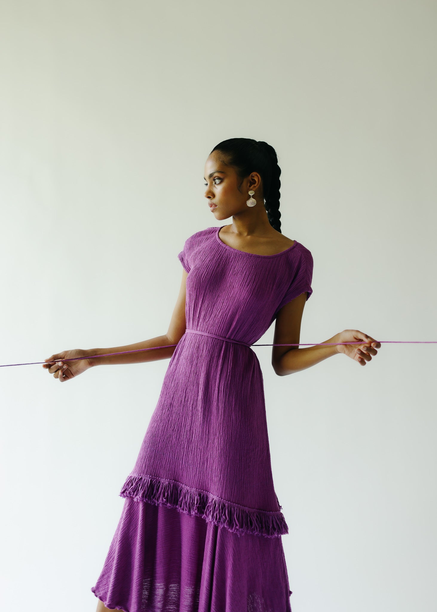 purple crinkle dress Violet Crinkle Dress