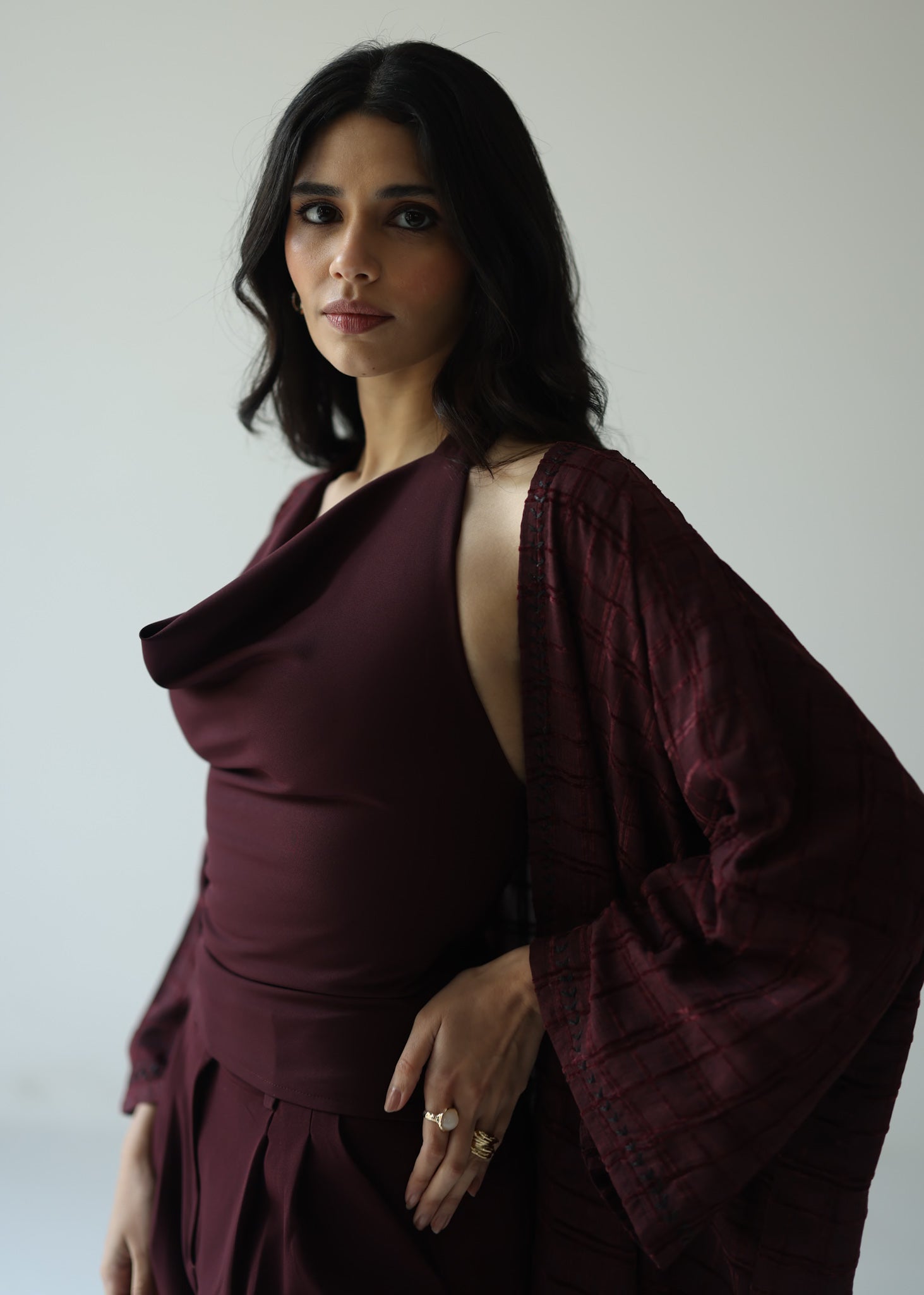 Tempo Maroon Three-Piece Set