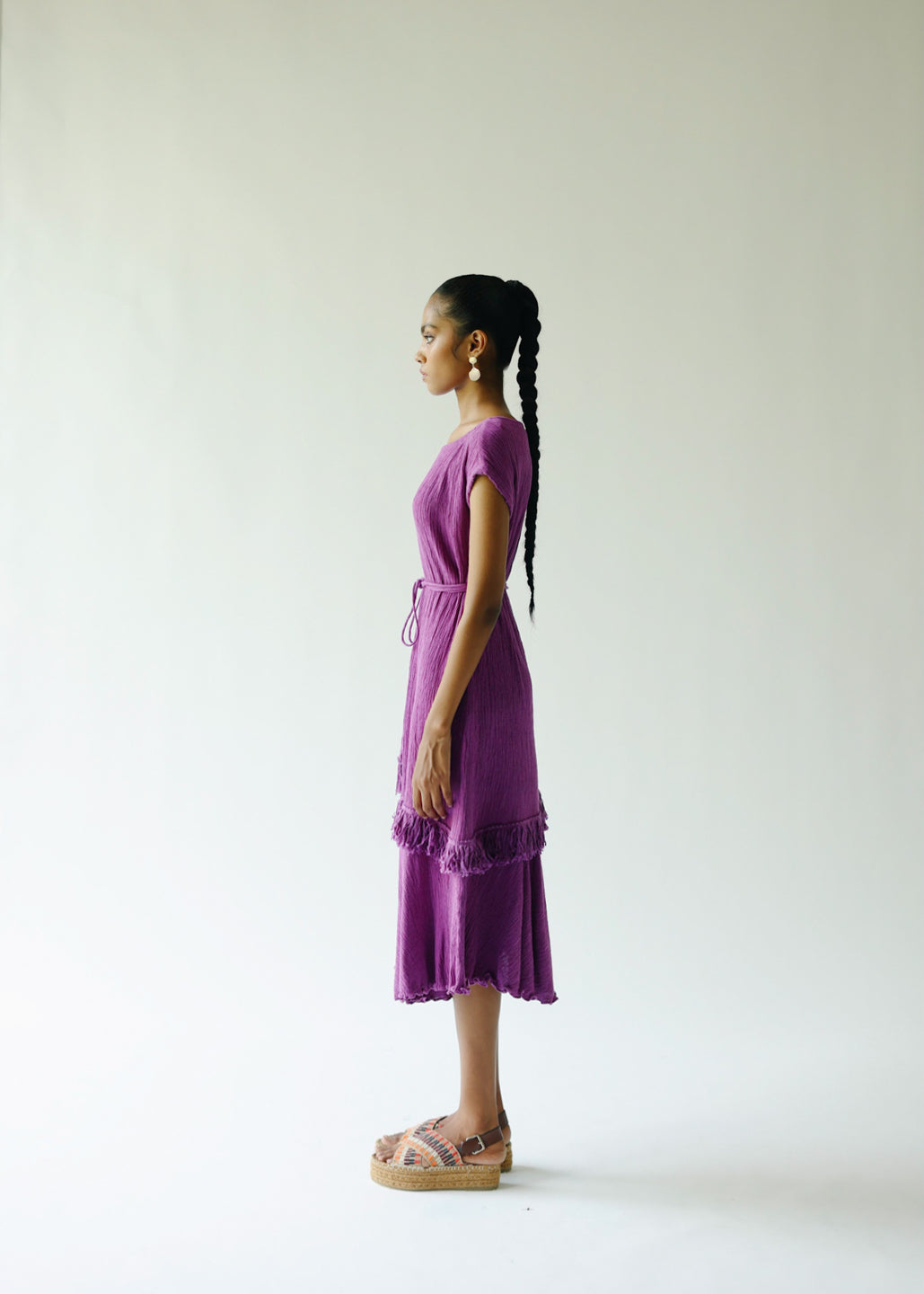 Violet crinkle dress