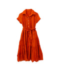 Soleil Orange Midi Dress