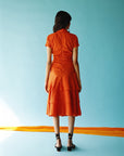 Lave orange Midi Dress